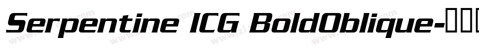 Serpentine ICG BoldOblique字体转换